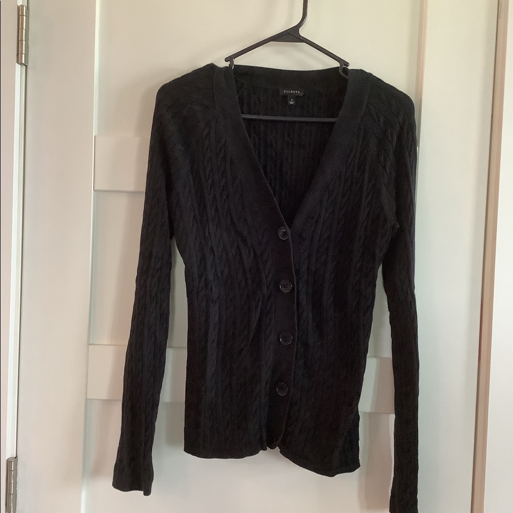 Talbots long sleeve cable knit cardigan